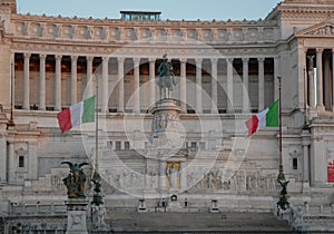 The Victor Emmanuel Monument, Piazza Venezia, Rome, Italy.