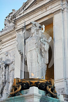 The Victor Emmanuel Monument in Rome detail