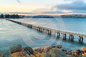 Victor Harbor Causeway at dusk