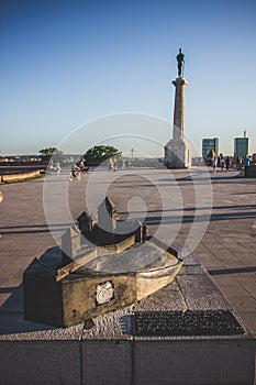 The Victor Pobednik monument in the Upper Town of the Belgrade Fortress