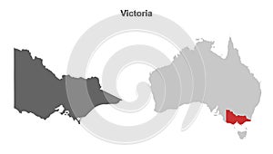 Victoria outline map