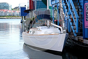 Victoria British Columbia, Canada Fisherman's wharf House Boat Homes float on Vancouver Island BC Boats and