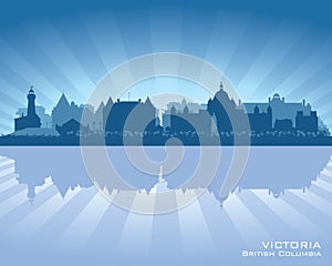Victoria Canada city skyline silhouette