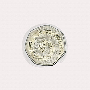 Victoria cross 50p piece