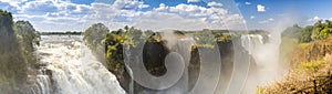 Victoria Falls Waterfall Between Zimbabwe and Zambia In Africa