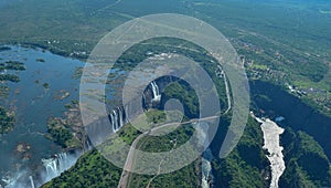 Victoria Falls from the air, Zimbabwe