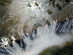 Victoria Falls at the Border of Zimbabwe and Zambia in Africa.