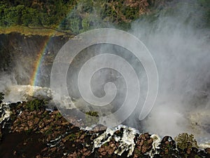 Victoria Falls at the Border of Zimbabwe and Zambia in Africa.