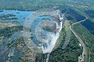 Victoria Falls Bridge from the air