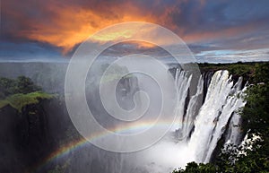 Victoria Falls, rainbow, Zambia