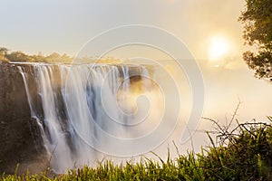 Victoria Falls sunrise, View from zimbabwe