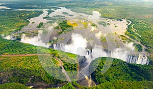 Victoria Falls in Zimbabwe and Zambia