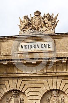 Victoria Gate in capital of Malta - Valletta, Europe