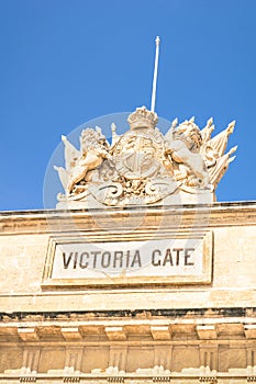 Victoria Gate - Medieval old city town of La Valletta in Malta