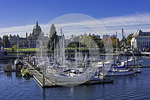 Victoria Harbor with the British Columbia Parliament Building Victoria British Columbia Canada