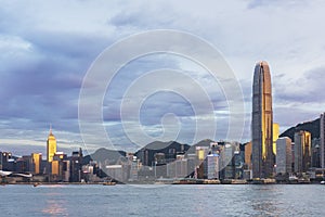 Victoria harbor of Hong Kong city