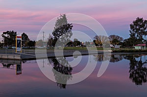 Victoria Park Lake in Shepparton, Australia