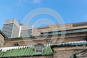 Victoria place one skyscraper and The Queen Elizabeth Hotel in Montreal