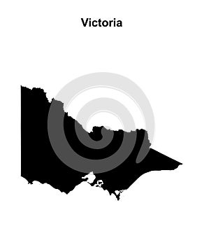 Victoria outline map