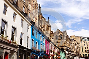 Victoria Street in Edinburgh, Scotland.