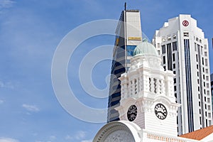 Victoria Theatre & Concert Hall Tower Clock at Singapore