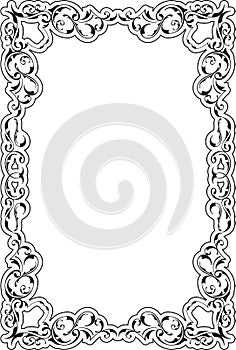 Victorian art ornate scroll frame