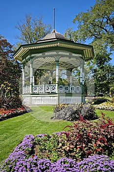 Victorian band stand in Public Gardens Halifax, Nova Scotia Canada