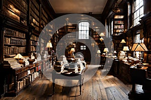 Victorian bookstore. nostalgic charm of antique literary haven
