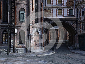 Victorian City Street Scene Background photo