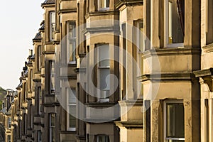 Victorian colony homes made of sandstone in Edinburgh, Scotland