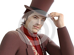 Victorian Dapper Gentleman 3D Render