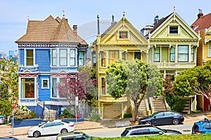 Victorian and Edwardian architecture in The Painted Ladies houses blue to green