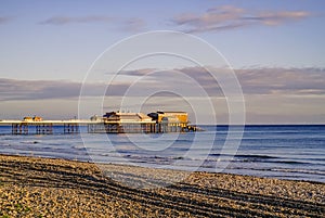 Victorian-era pier in Cromer beach, Norfolk seaside