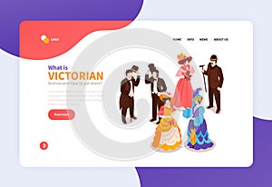 Victorian Festival Isometric Landing Page