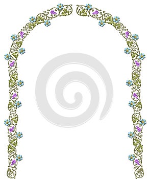 Victorian floral arch