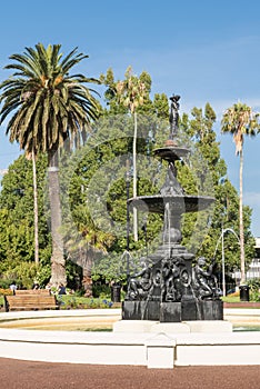 Victorian fountain in Albart Park, Auckland.