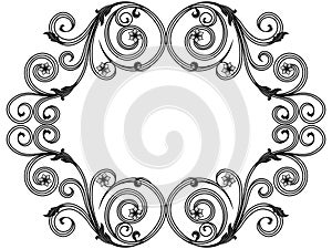 Victorian frame in monochrome colors