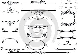 Victorian frames or rulelines vector eps