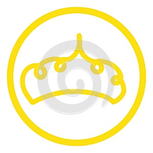 Victorian golden crown, icon