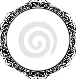 Victorian Grunge Circle Frame