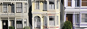 Victorian homes on Steiner Street, San Francisco, California photo