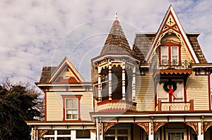 Victorian house at Christmas