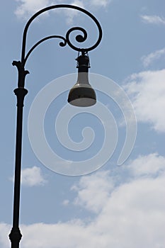 Victorian Iron Street Lamp in daylight