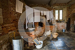 Victorian laundry room with equipment