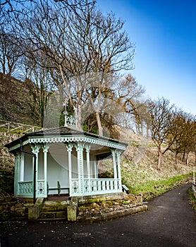 Victorian pavilion in public gardens