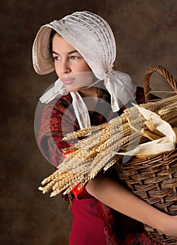 Victorian peasant girl photo