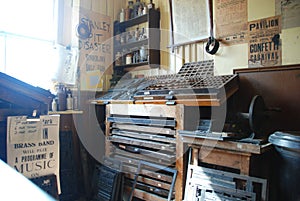 Victorian print shop