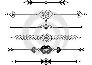 Victorian rule lines or scrolls