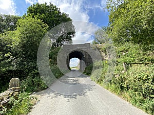 Victorian stone bridge on, Whalley Lane near, Denholme, Bradford, UK