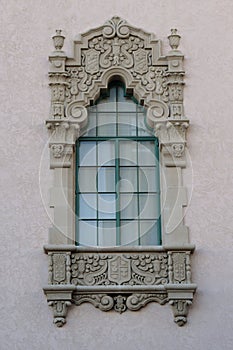 Victorian stone carved window